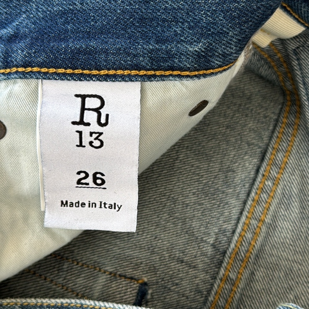 NWT R13 Ollie Straight Leg Jeans Size 26 - Picture 11 of 14